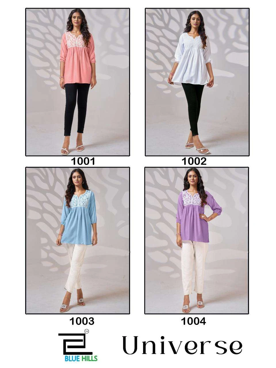 Blue Hills Universe Rayon 14 Kg Wholesale Fancy Tops Catalog — Wholesale, Blue Hills wholesale from Surat — view 2